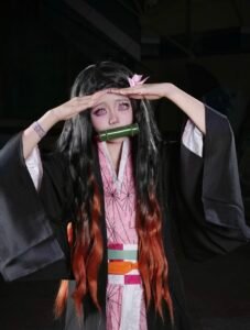 cosplay Nezuko biểu cảm dễ thương