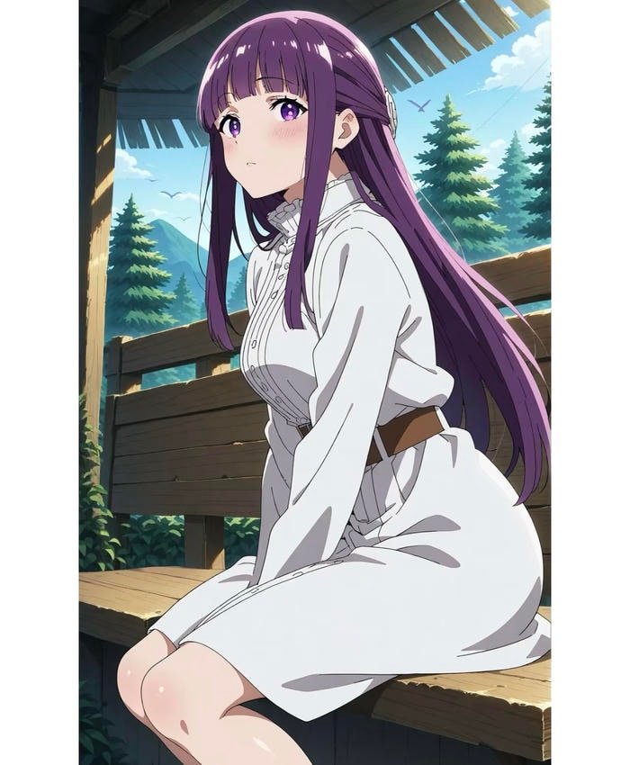 fern anime tóc tím