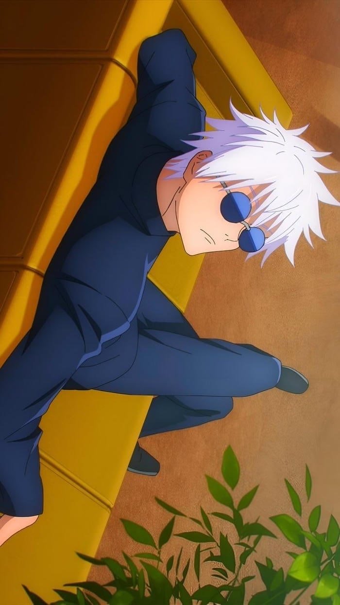 gojo satoru anime tóc trắng