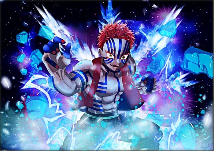 hình Akaza nghệ thuật anime