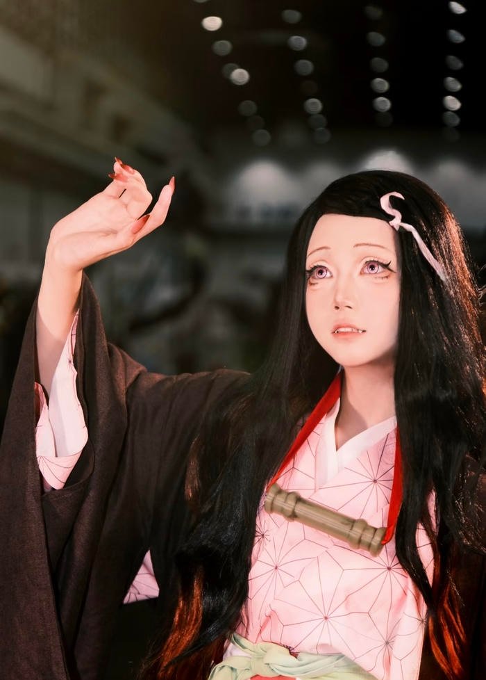 hình ảnh Nezuko cosplay dễ thương