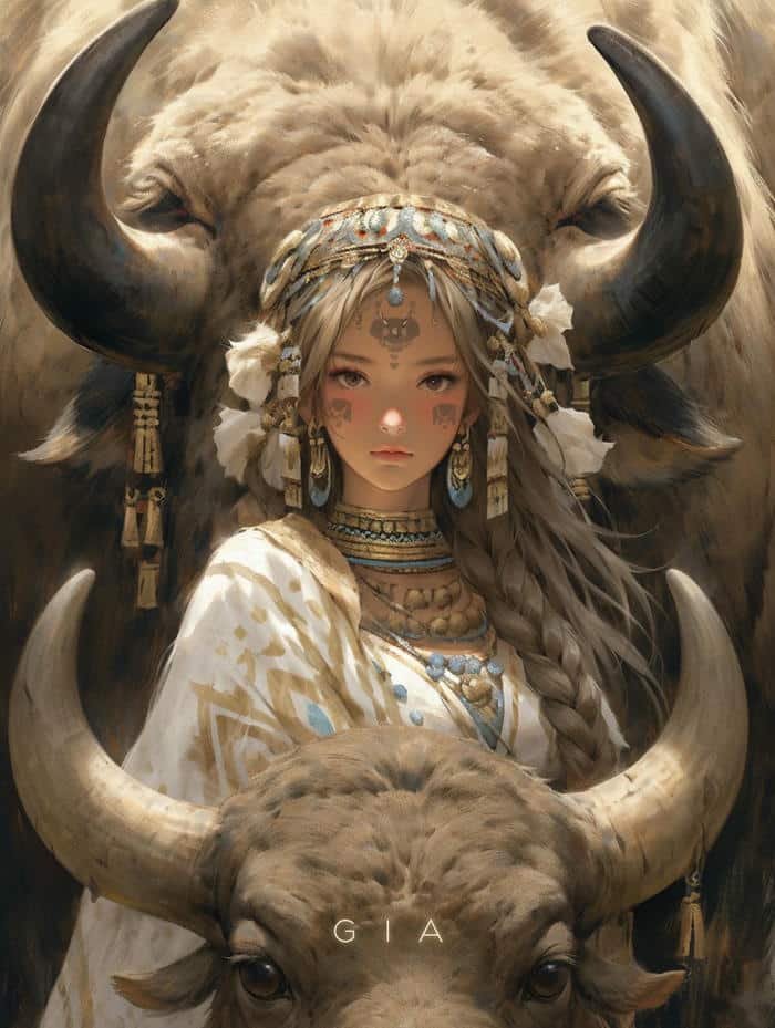 hình anime biểu tượng Kim Ngưu nữ