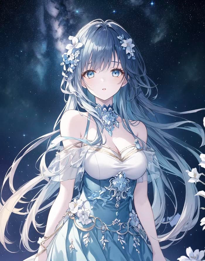 hình anime chủ đề xanh dương