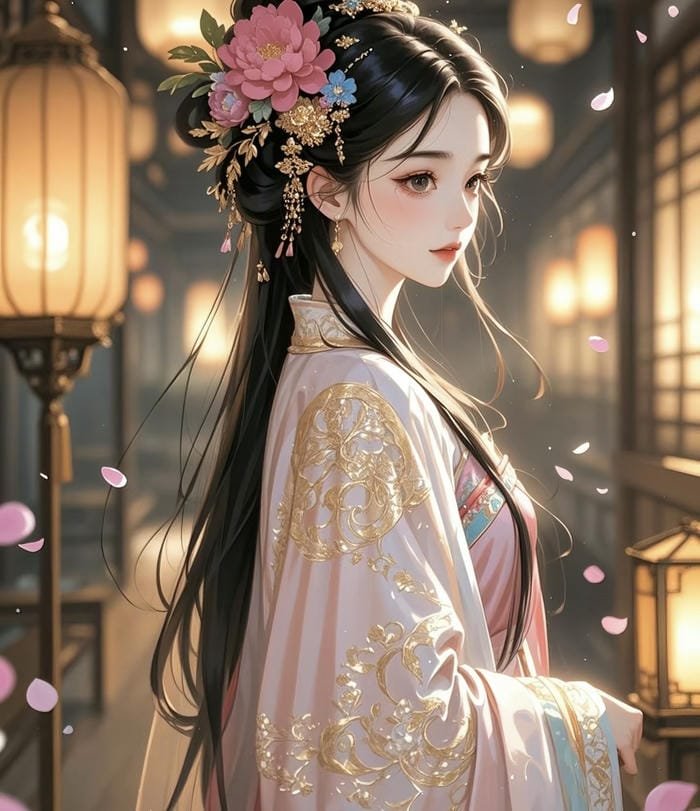 hình anime cổ trang nữ buồn