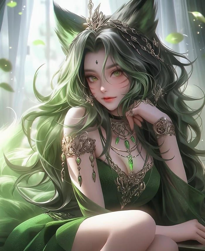 hình anime hồ ly cute dễ thương