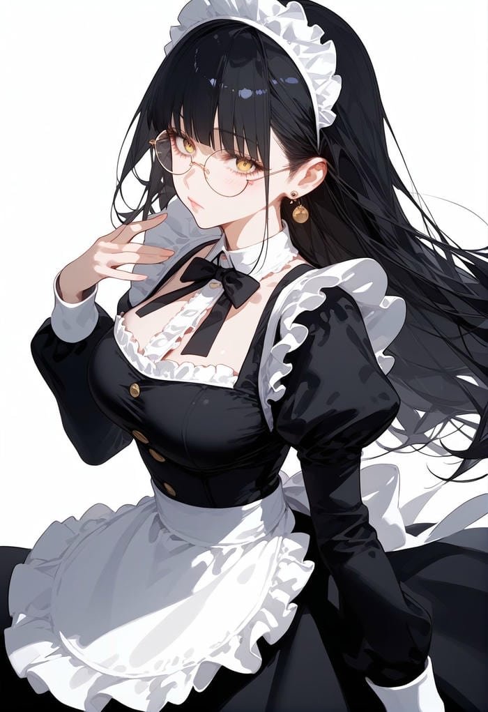 hình anime maid pastel