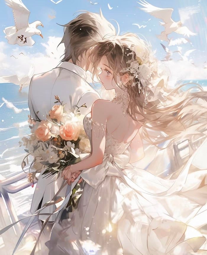 hình anime wedding HD