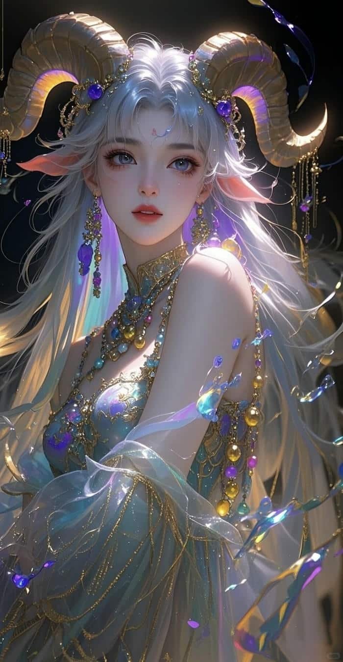 hình cô gái anime Kim Ngưu