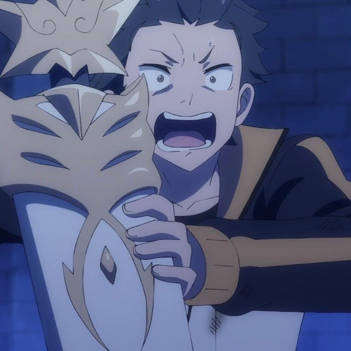 hình natsuki subaru biểu cảm dữ