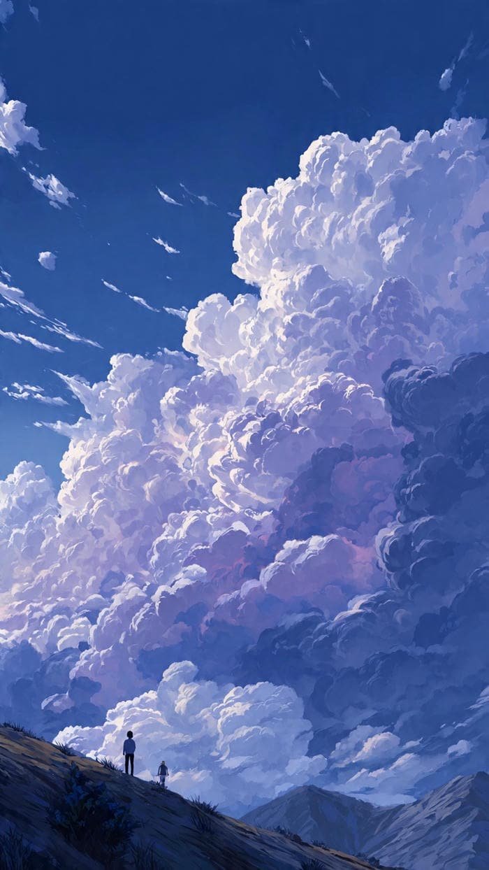 hình nền bầu trời anime