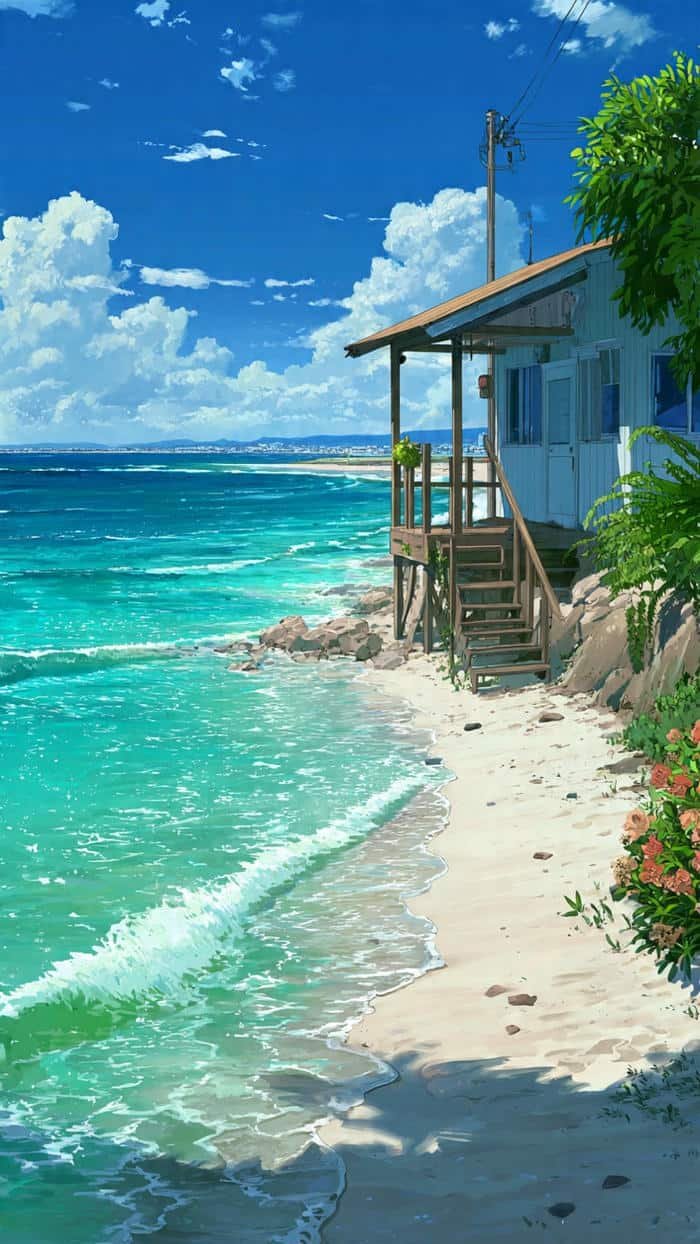 hình nền biển anime full HD