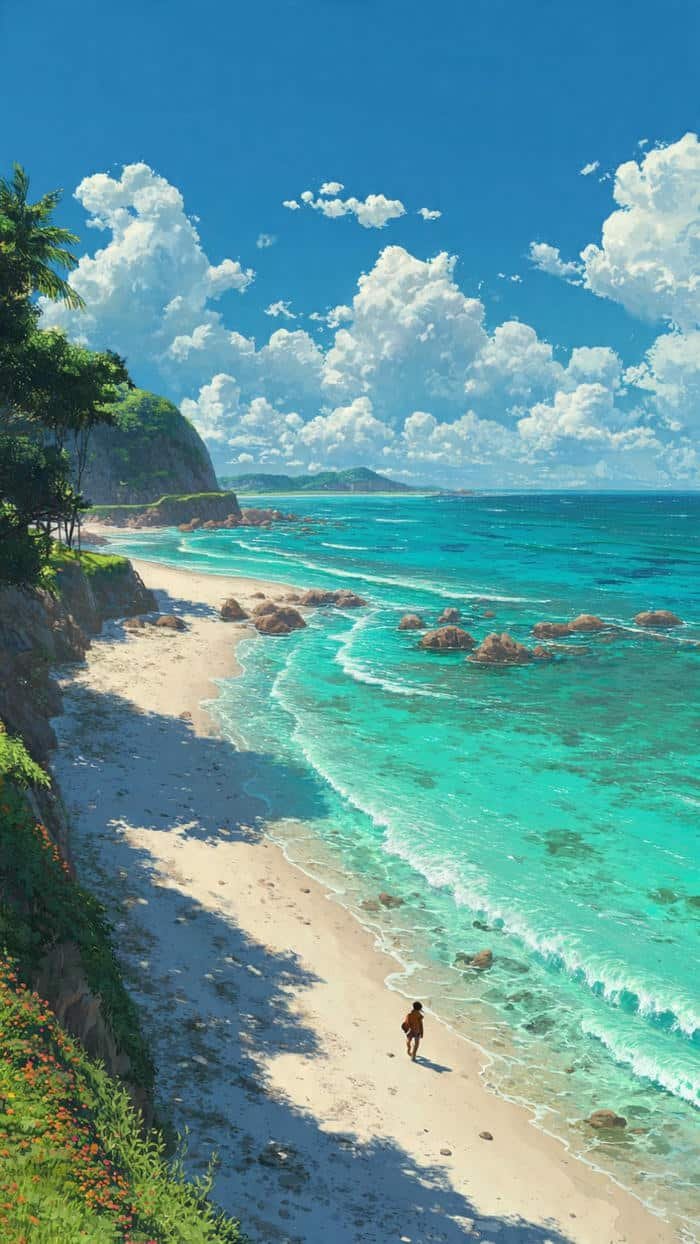 hình nền biển anime