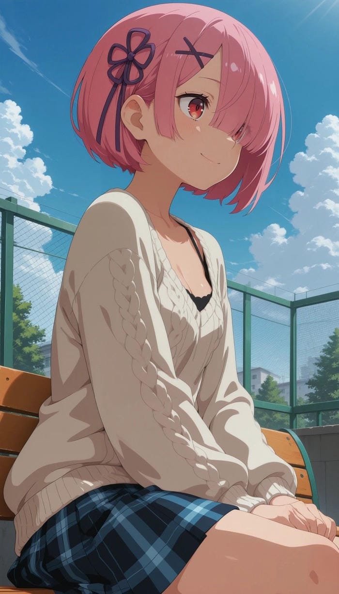 hình ram re zero anime tươi sáng