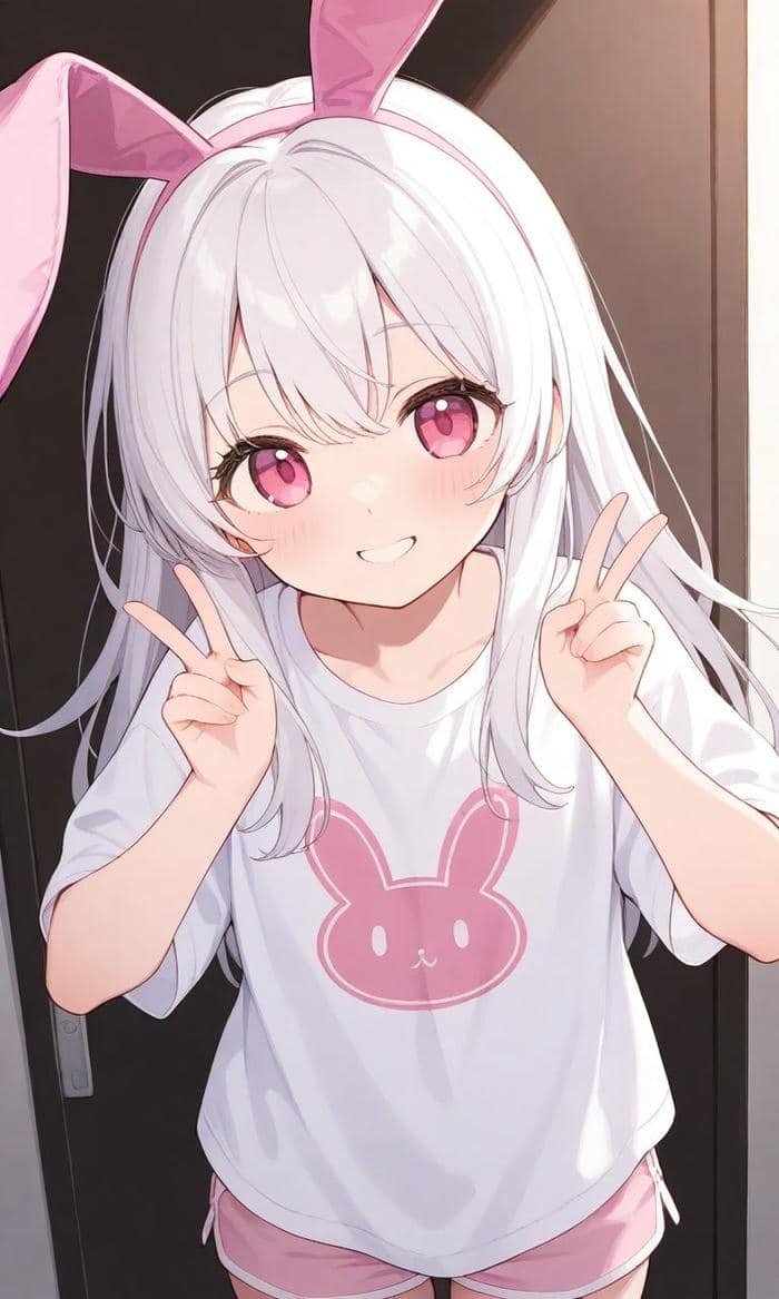 hình thỏ anime cute hd