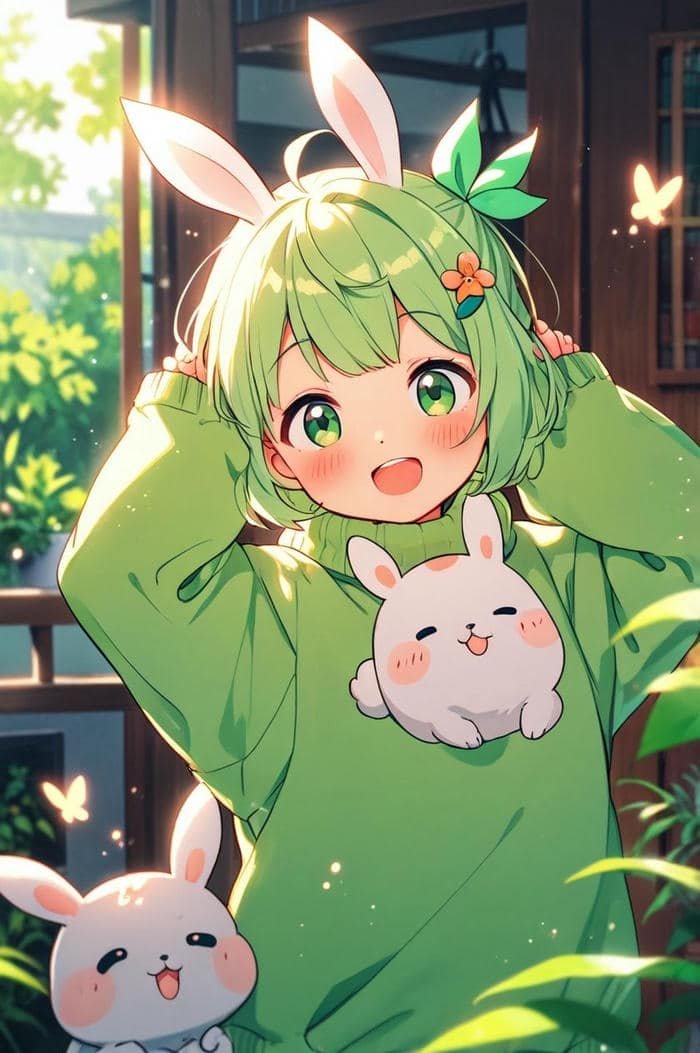 hình thỏ anime đáng yêu nhất