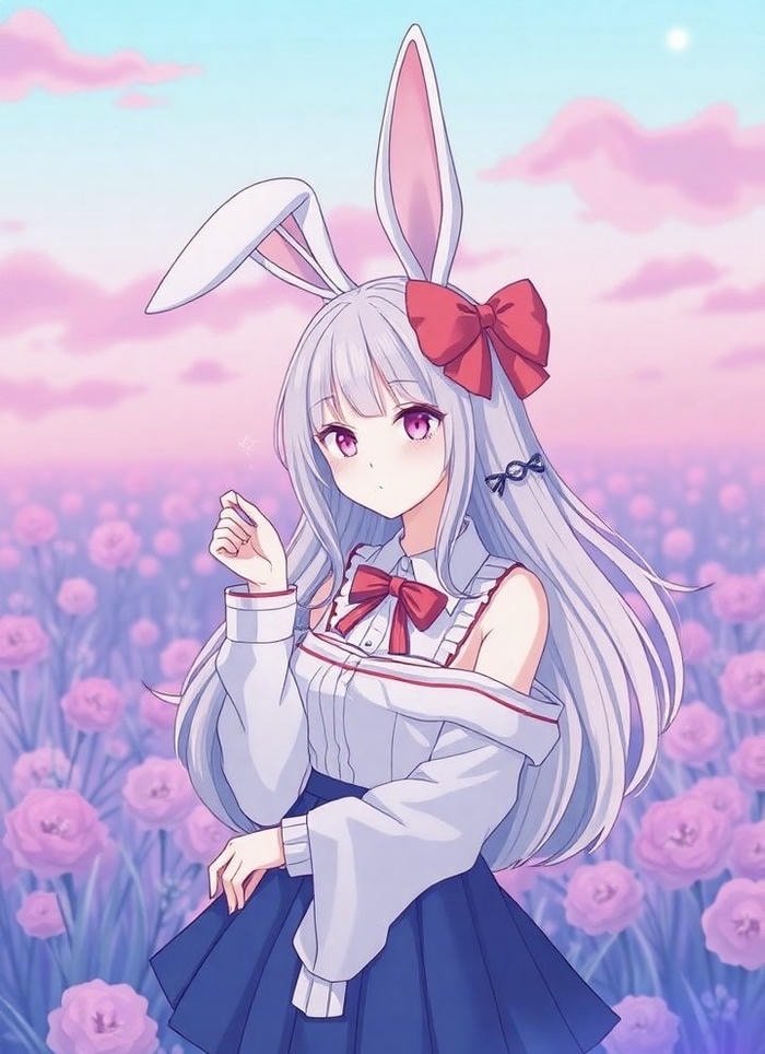 hình thỏ anime đáng yêu