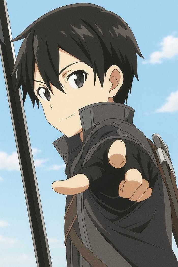 kirito anime ánh mắt sắc