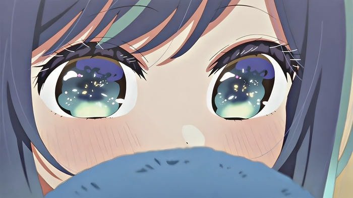 mắt anime màu xanh