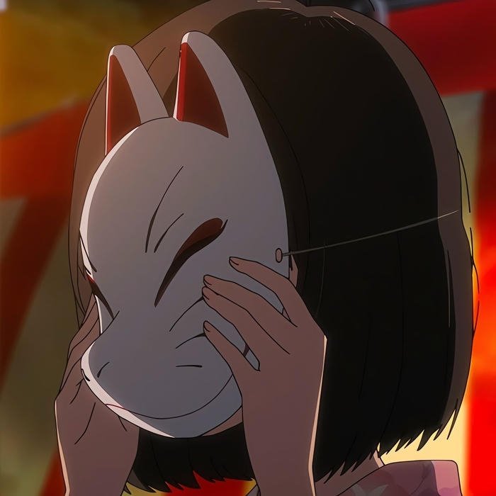 nhân vật nữ che mặt anime