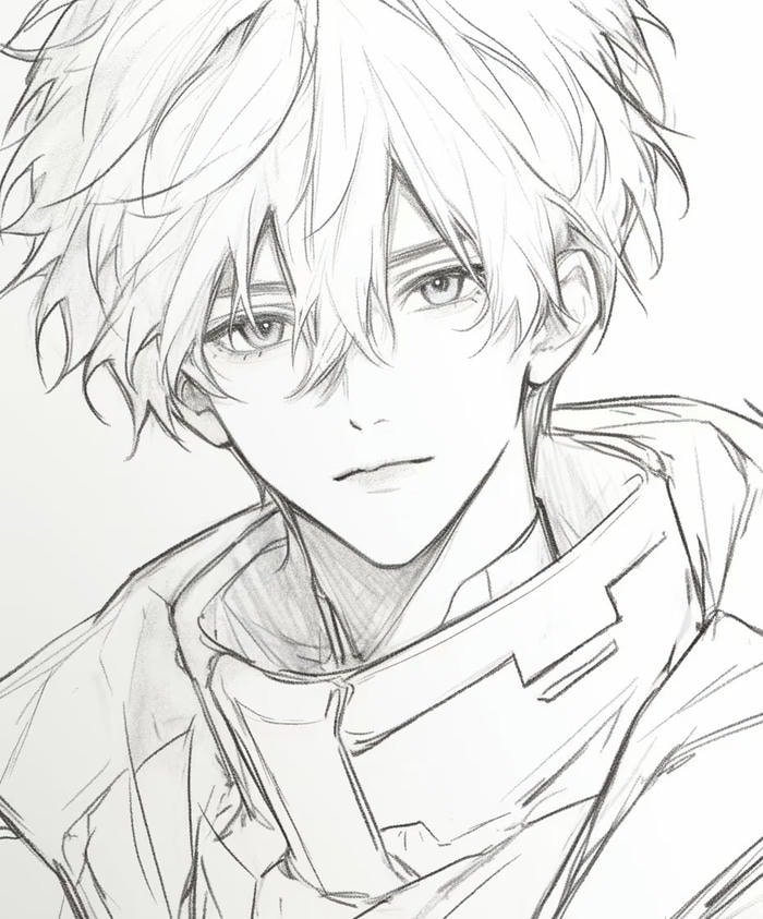 những ảnh anime không màu sâu lắng