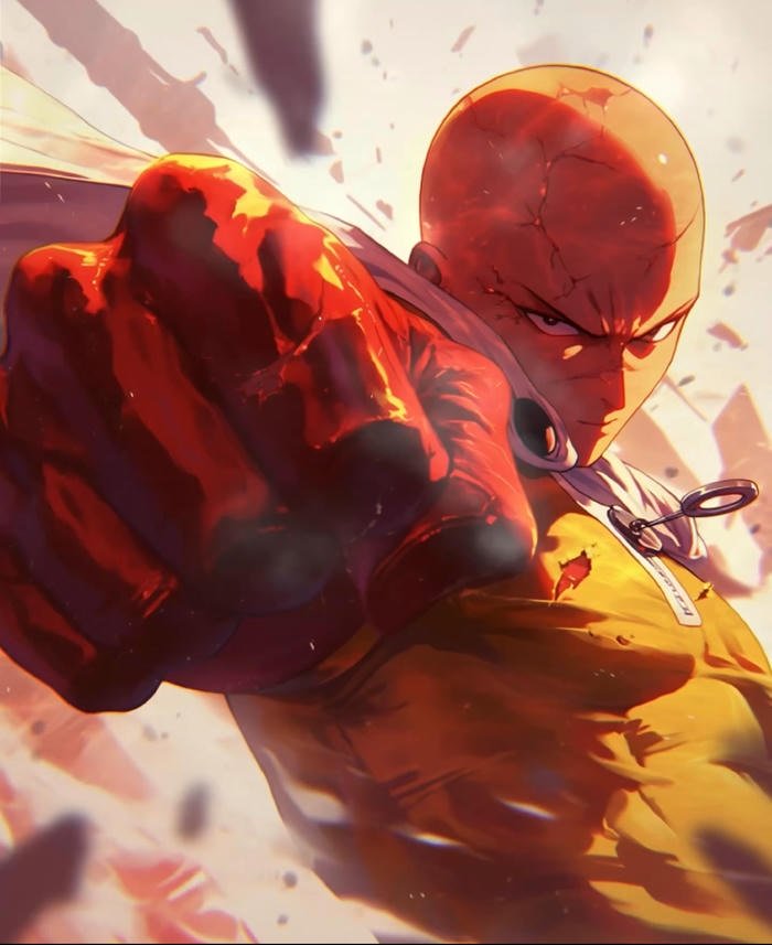 những hình Saitama mạnh mẽ anime