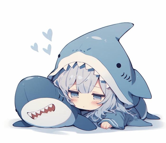những hình cá mập chibi anime