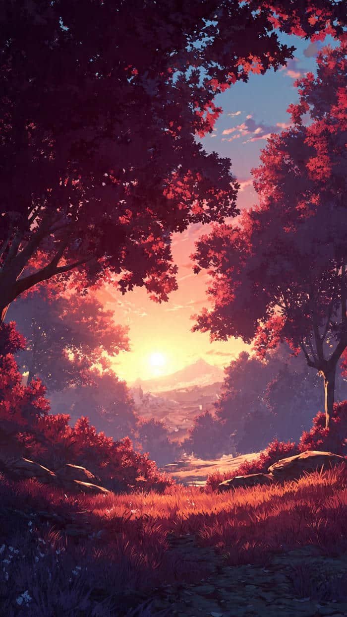 phong cảnh anime 4K sắc nét