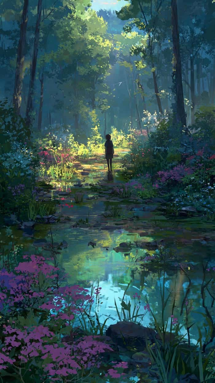 thiên nhiên anime mây trời