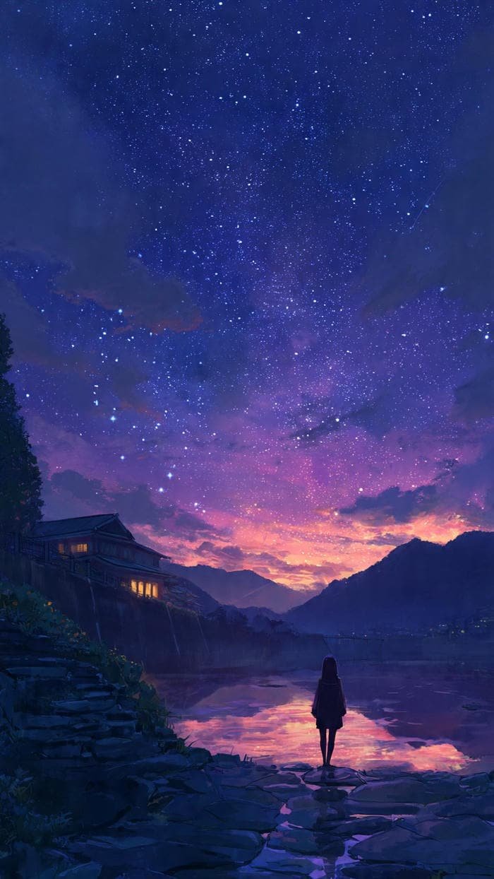 thiên nhiên anime mùa thu