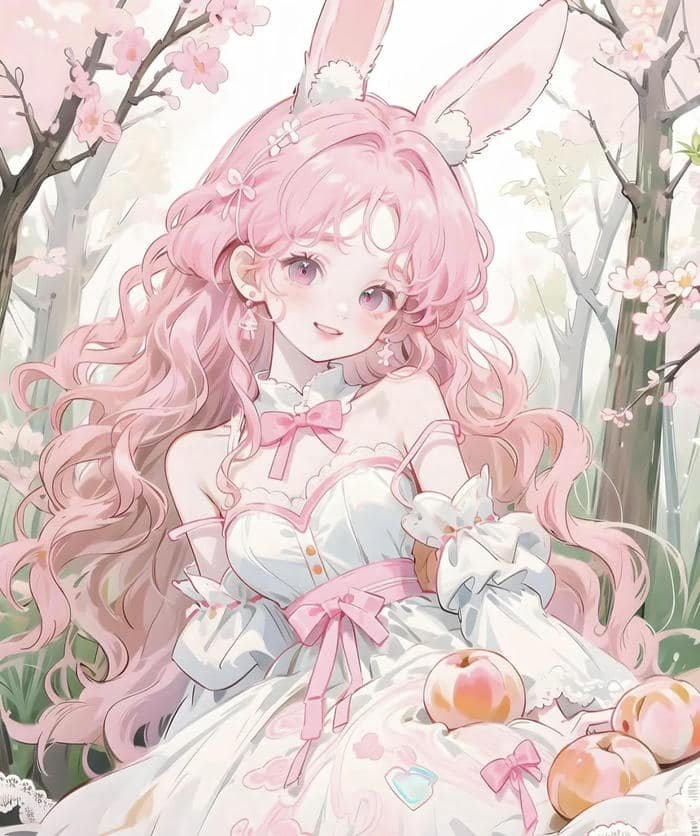 thỏ anime hoạt hình dễ thương