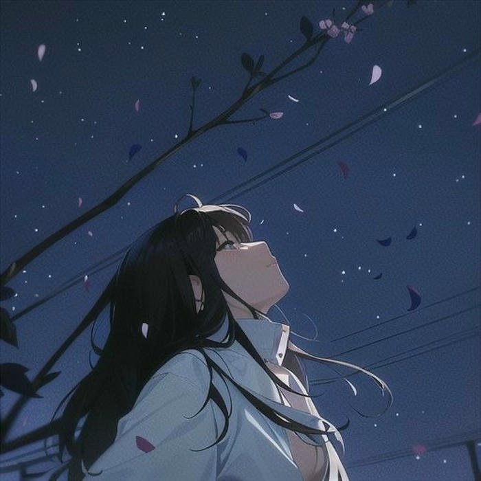 vẻ buồn trong ảnh anime