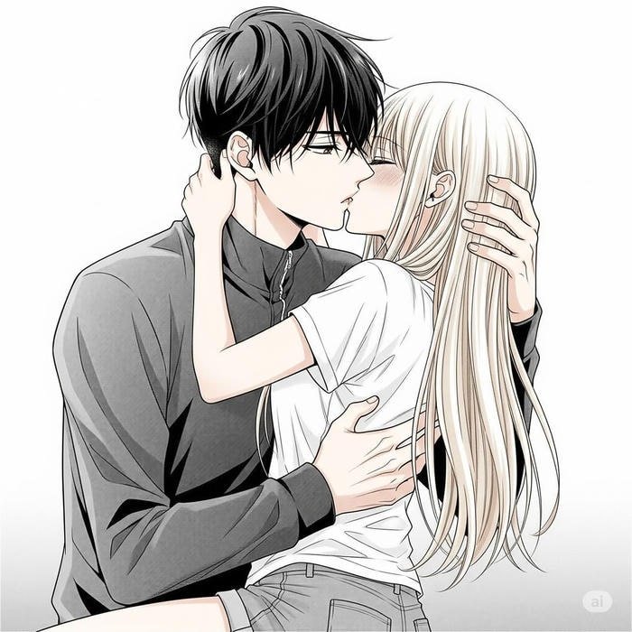 vẻ đáng yêu anime hôn