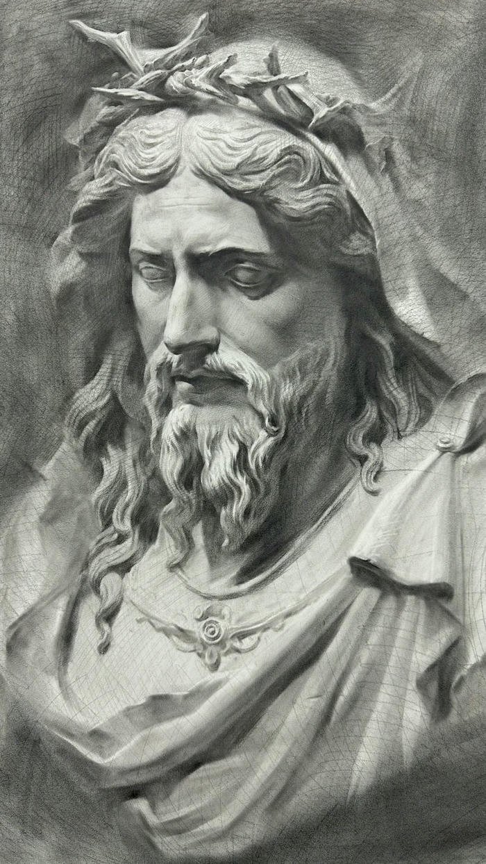 Ảnh chúa nghệ thuật chân dung chúa nhìn hiền từ phúc hậu