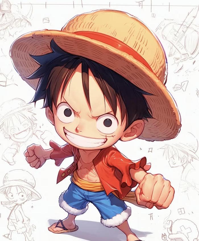 Ảnh làm ảnh đại diện anime Luffy nổi bật