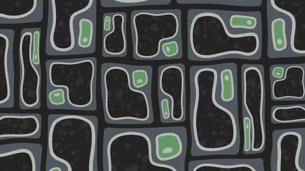 Ảnh nền powerpoint mê cung trừu tượng màu đen cá tính