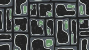 Ảnh nền powerpoint mê cung trừu tượng màu đen cá tính