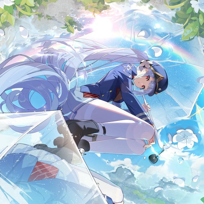 Ảnh profile chất anime nữ tóc trắng băng giá lạnh