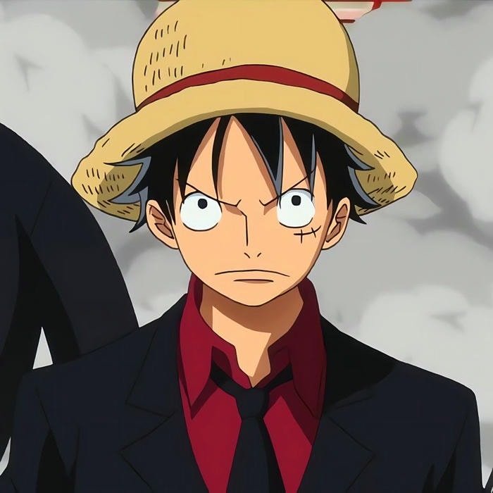 Anime Luffy biểu cảm đặc trưng