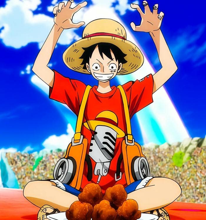 Anime Luffy cá tính rõ rệt