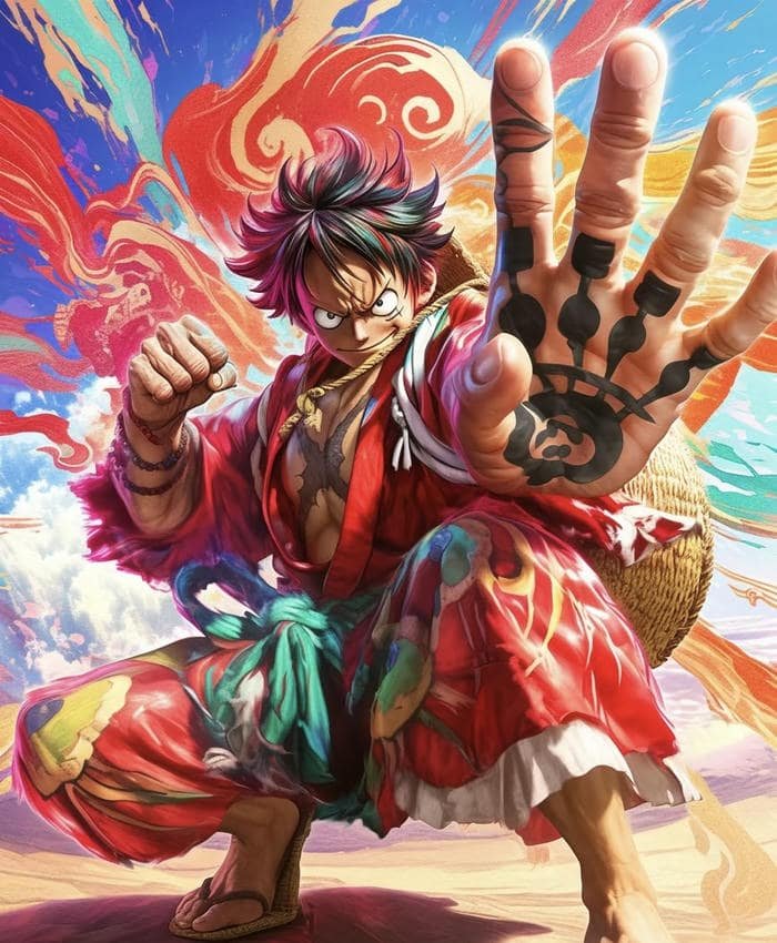 Anime nhân vật Luffy rõ nét