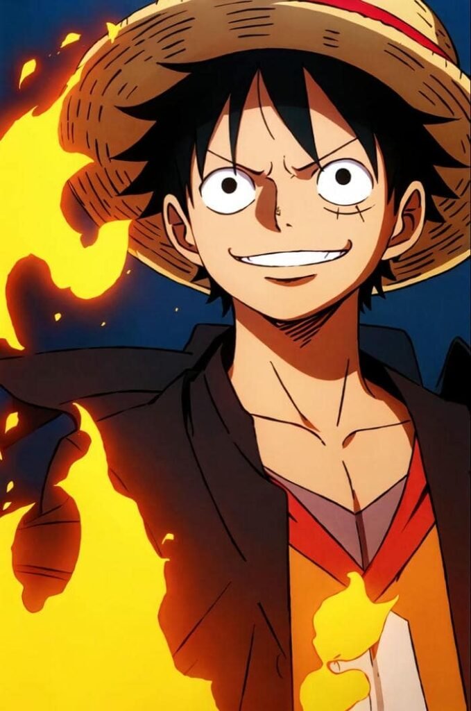 Hình anime Luffy cá tính nổi