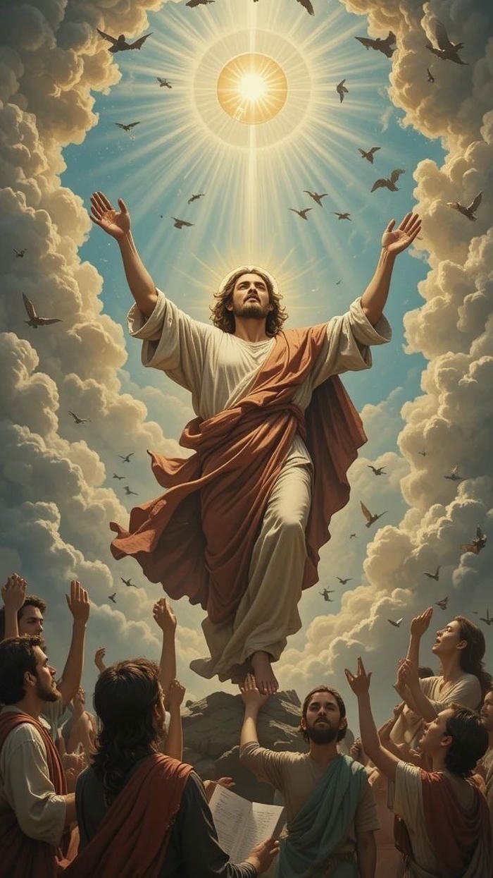 Hình nền chúa giêsu đẹp nhất đi trên đồi cỏ xanh tươi