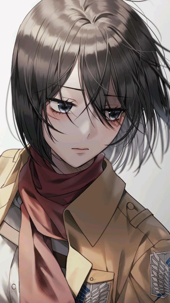 Mikasa Ackerman ánh mắt mạnh mẽ