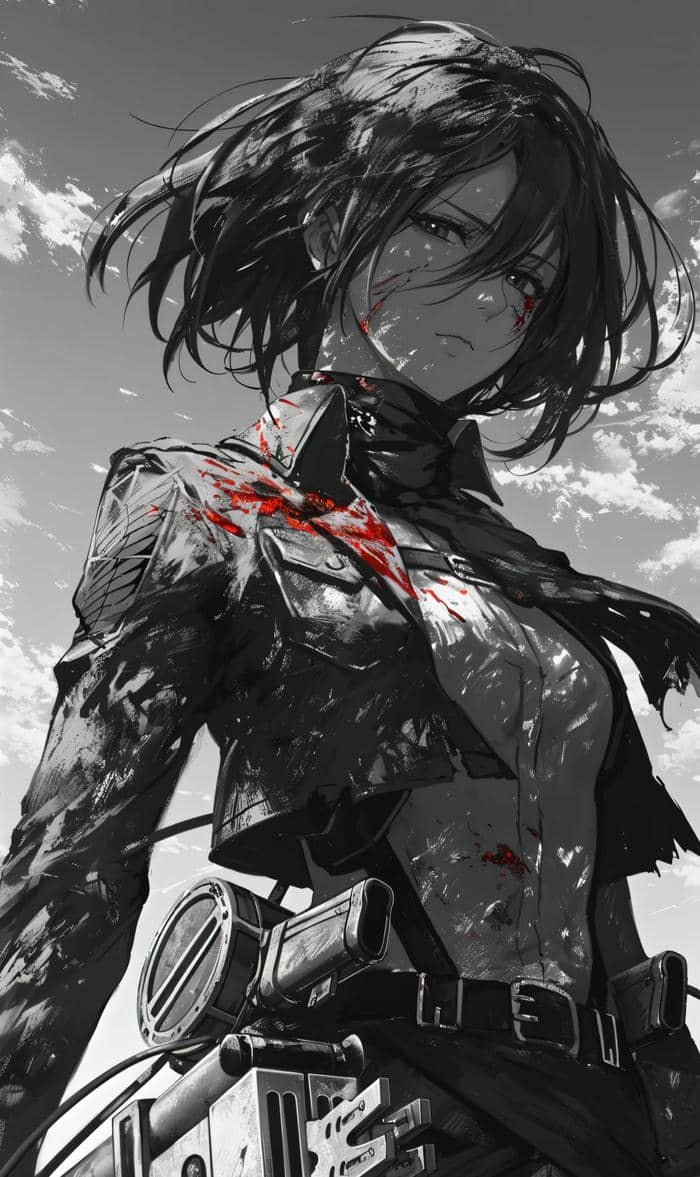 Mikasa Ackerman pose ngầu