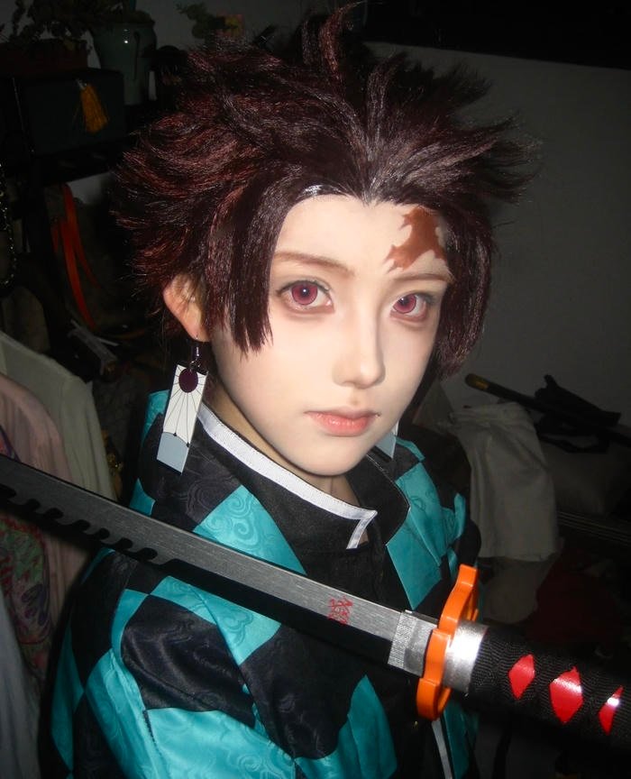 Tanjiro cosplay digital art