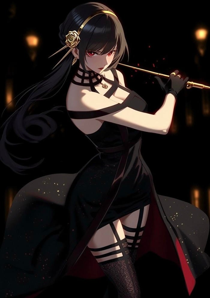 Yor Forger ánh mắt lạnh lùng