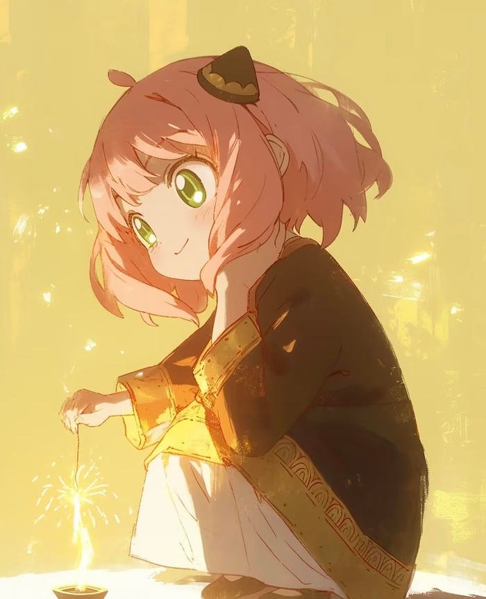 ảnh Anya Forger giơ tay vui vẻ