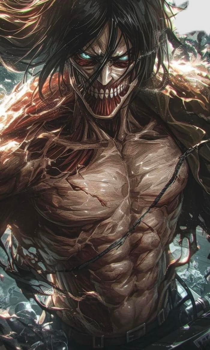 ảnh Eren Yeager dạng Titan