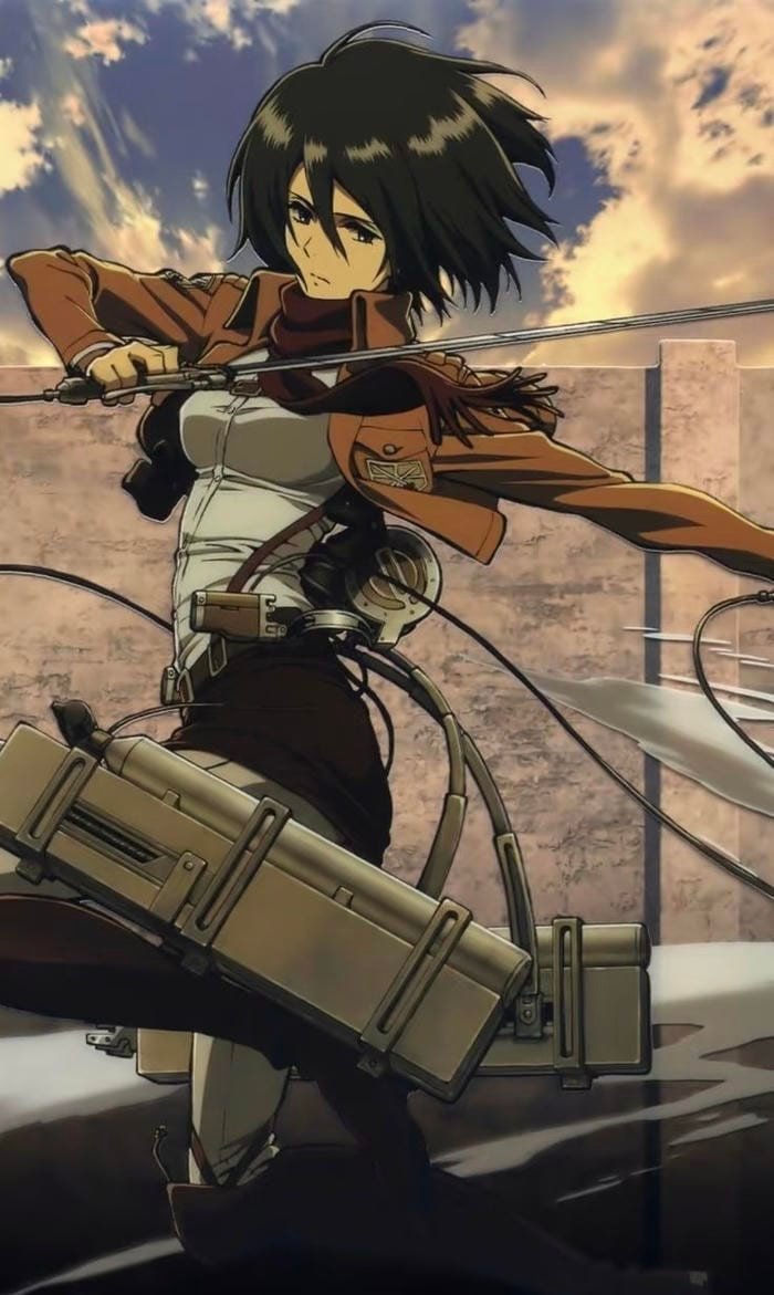 ảnh Mikasa chiến đấu