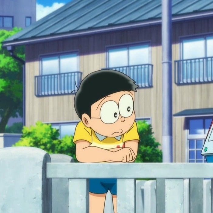 ảnh nobita đang suy ngẫm một mình